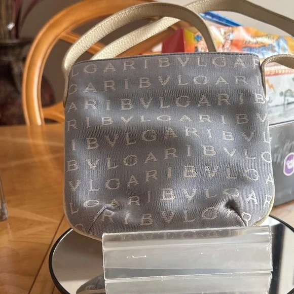 EUC Bvlgari Denim Mini Pouchette Shoulder Bag - Picture 1 of 11